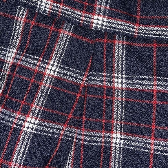 PAUL HARRIS DESIGN plaid red, white & blue straight skirt 4 - Picture 3 of 8